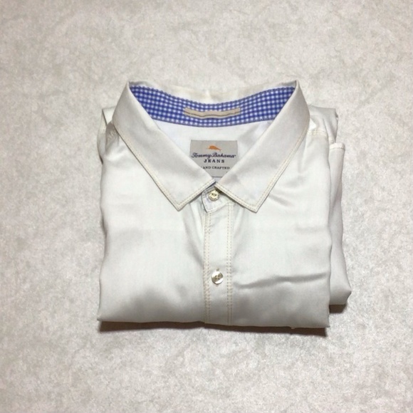 Tommy Bahama Jeans Island Crafted White Long Sleeve Button Down Shirt, Size 2XT. - Picture 12 of 12